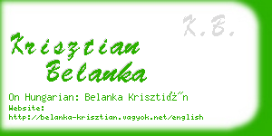 krisztian belanka business card